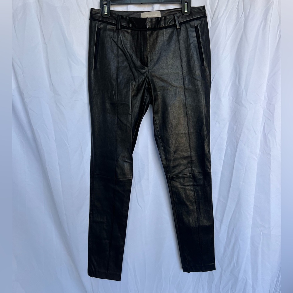 Jason Wu authentic leather pants solid black womens size 6